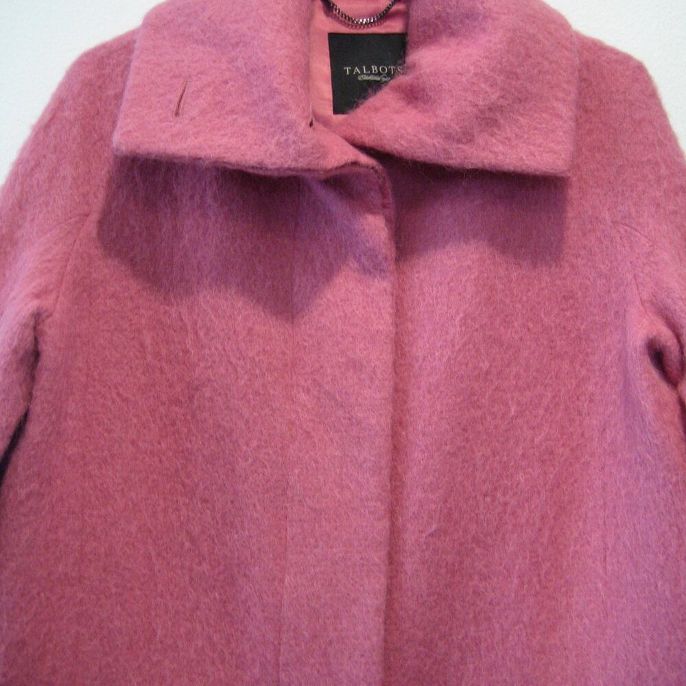 Talbots Pink Wool/Alpaca Cocoon Coat/Jacket . XS